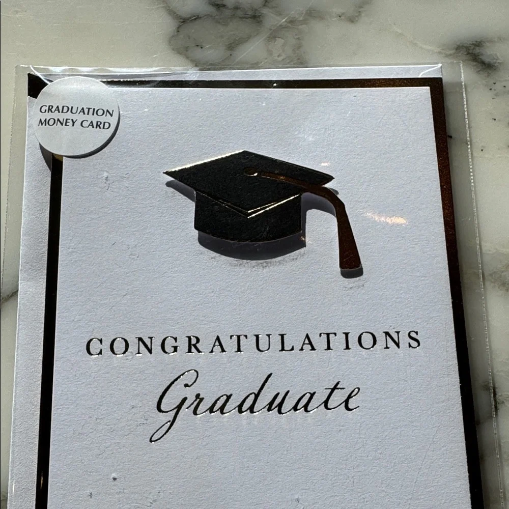NIB Handmade Graduation Greeting Card Raised Cap Money Holder Gift Card Envelope